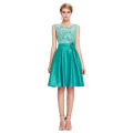 Grace Karin V-Back Noche Formatura Lace Green Formal Short Prom Dress Abito Da Sera Formale Vestidos CL6116-1#